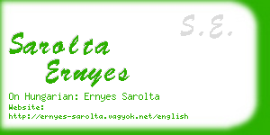 sarolta ernyes business card